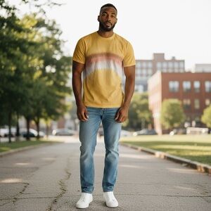 Jungmaven Hemp Cotton Dip Dye T-Shirt Men’s Sz Medium